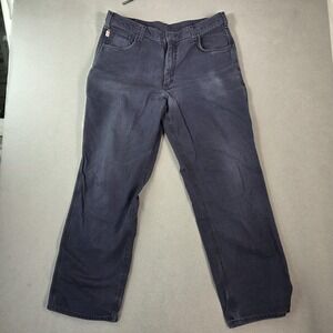 Carhartt FR Pants Mens Loose Straight Canvas Flame Resistant Workwear Fits 34x32